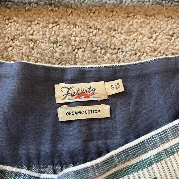 Faherty Hailee Dress Navy Jacquard Small - Picture 10 of 11